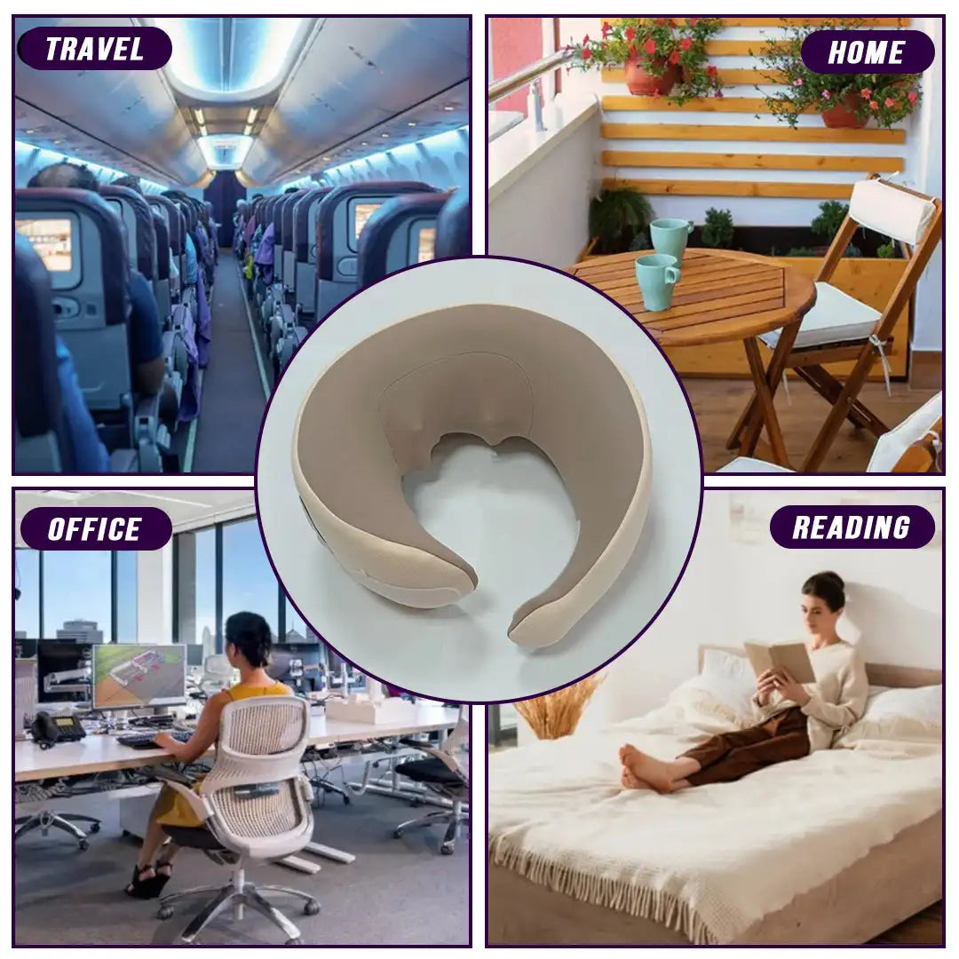 Heated Neck Massager Travel Pillow