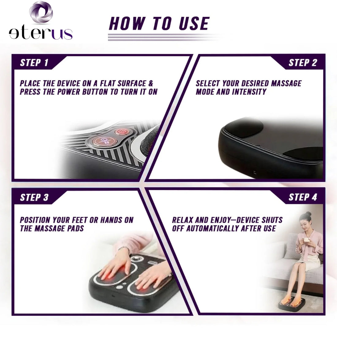 Electric Foot Massager with Mild Heat and Vibration
