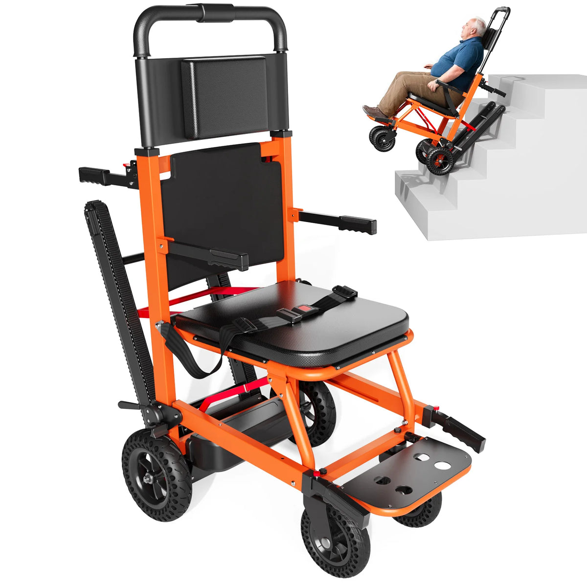 Stair Assist Chair with Adjustable Backrest and Arms