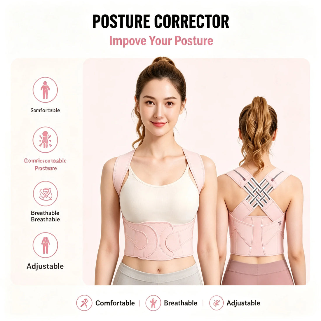 Adjustable Posture Corrector for Daily Use