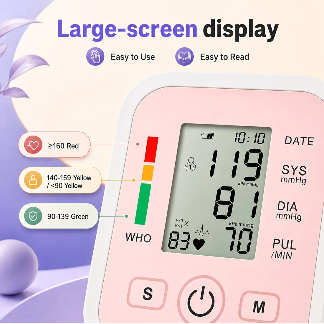 Digital Arm Blood Pressure Monitor with Data Storage