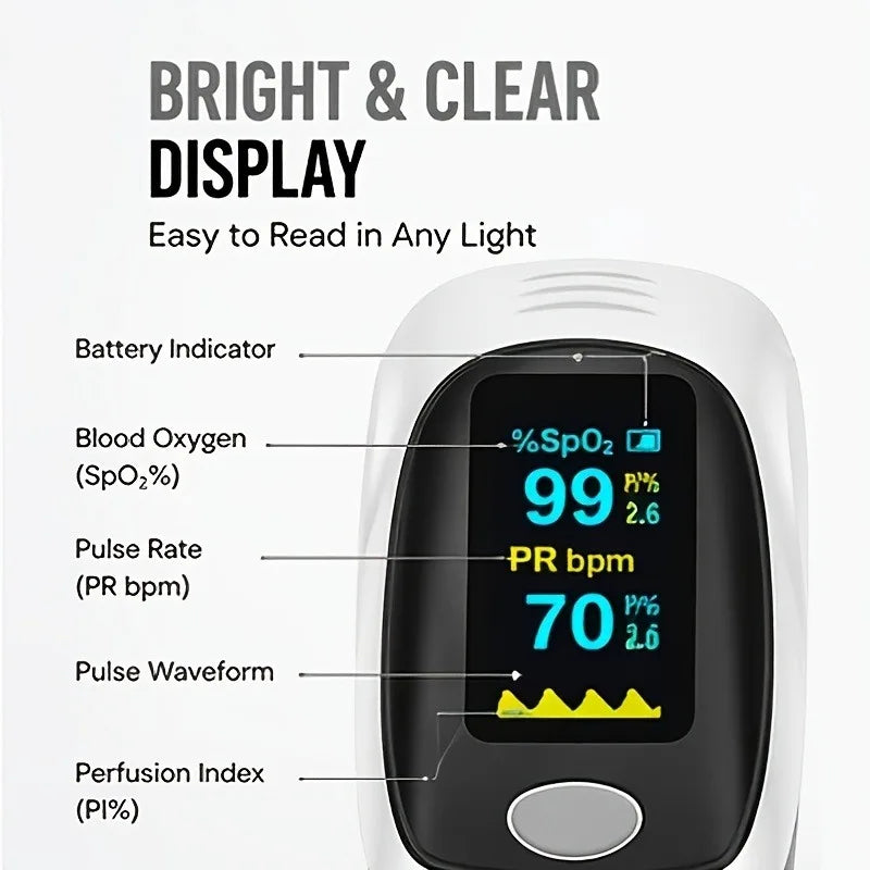 Fingertip Pulse Oximeter with Color Screen