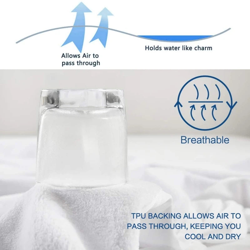 Waterproof Cotton Terry Mattress Protector, 80 x 160 cm