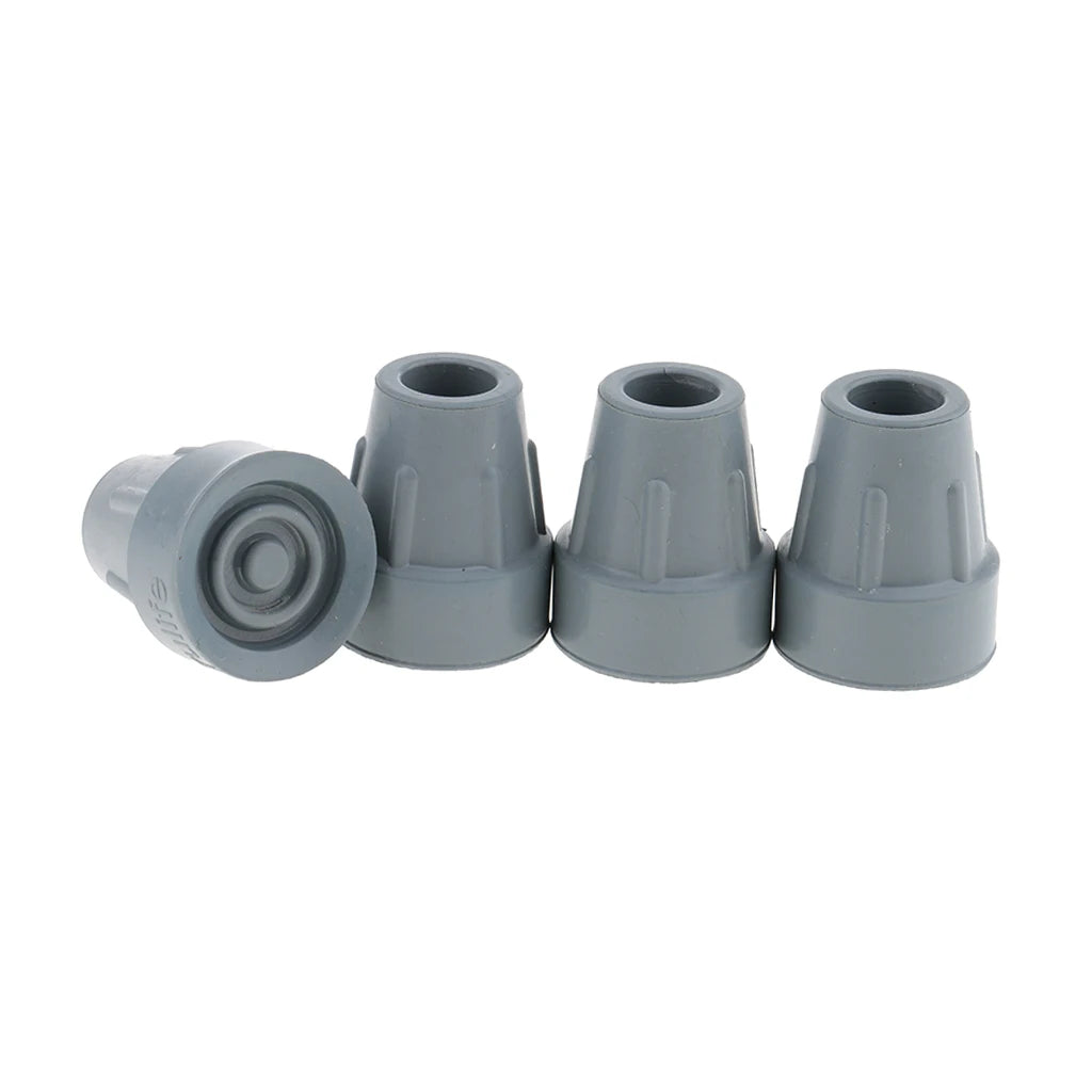 Medwell 4-Piece Anti-Skid Rubber Tips for Canes and Crutches