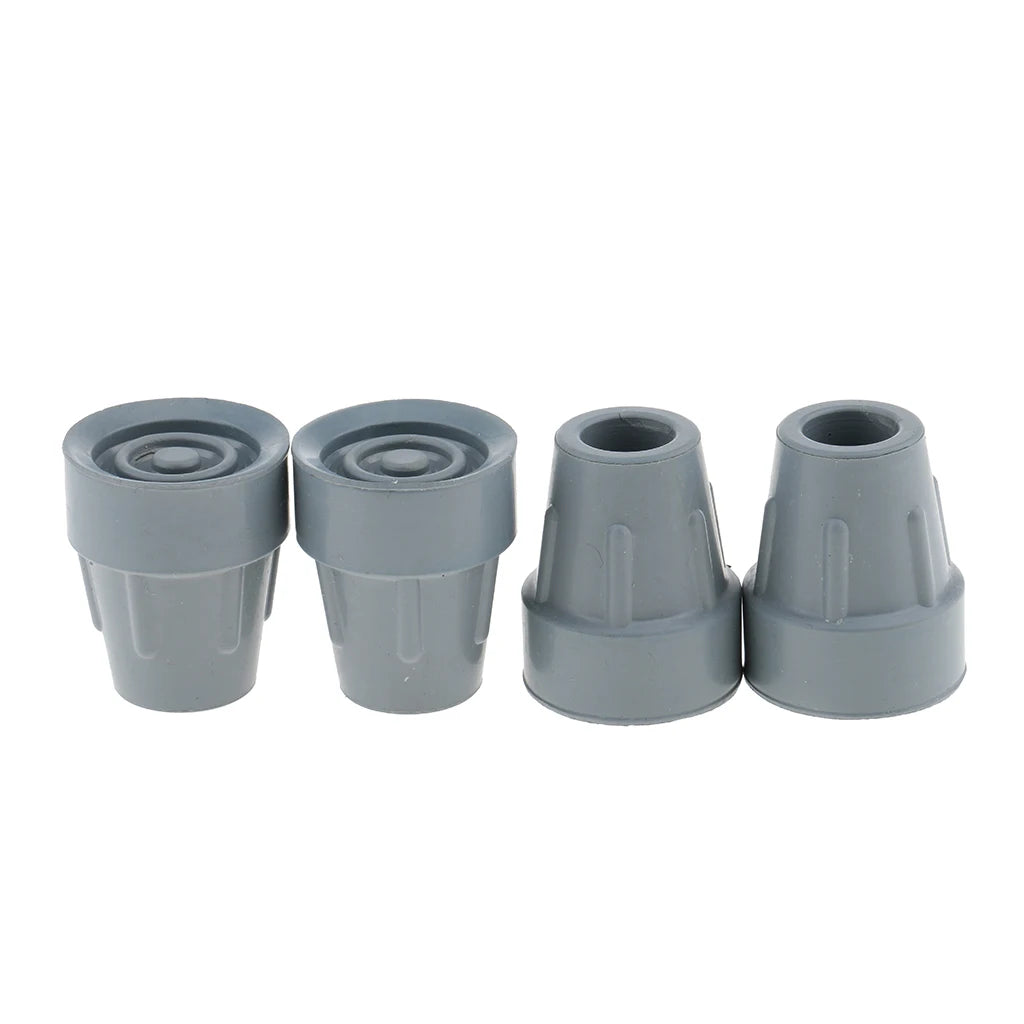Medwell 4-Piece Anti-Skid Rubber Tips for Canes and Crutches