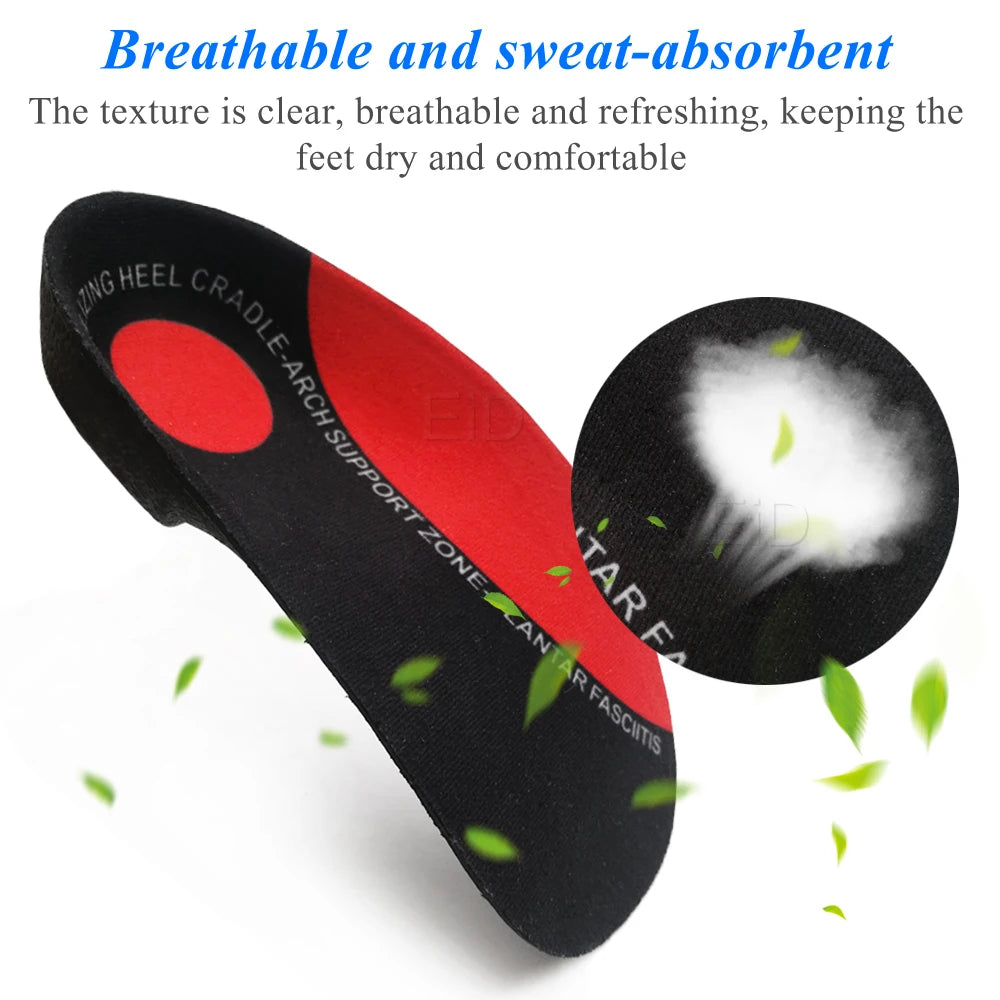 3/4-Length Orthotic Insoles with Arch Support