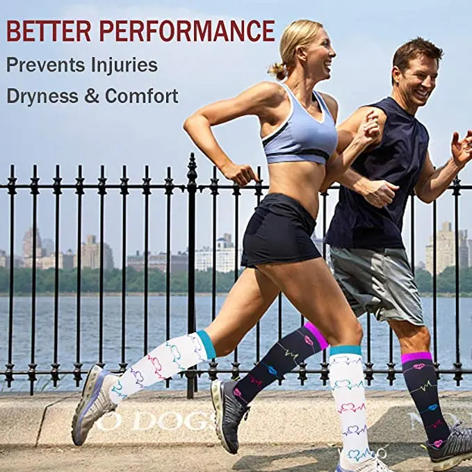 Unisex Knee-High Compression Socks 20–30 mmHg