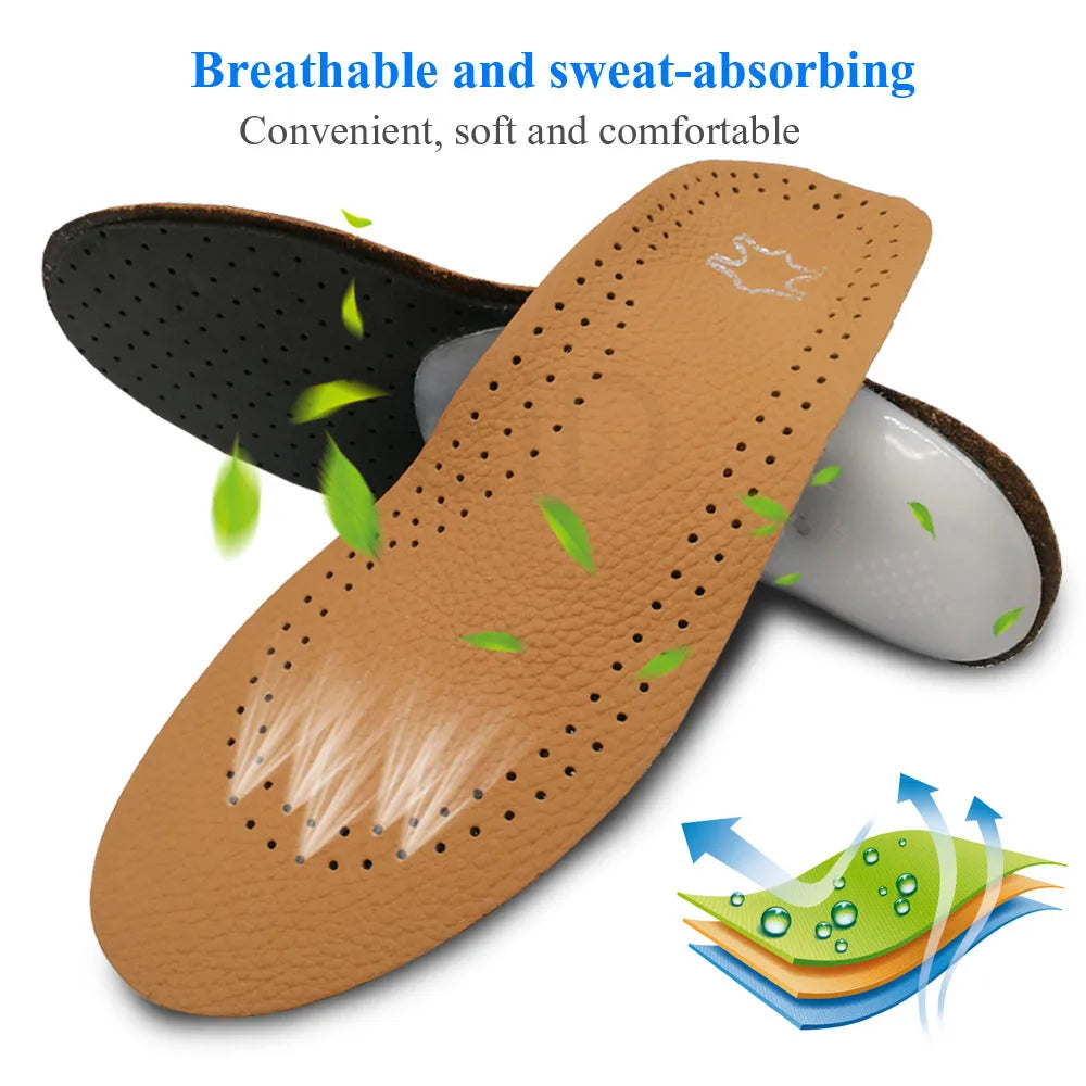 Leather Arch Support Insoles for Kids