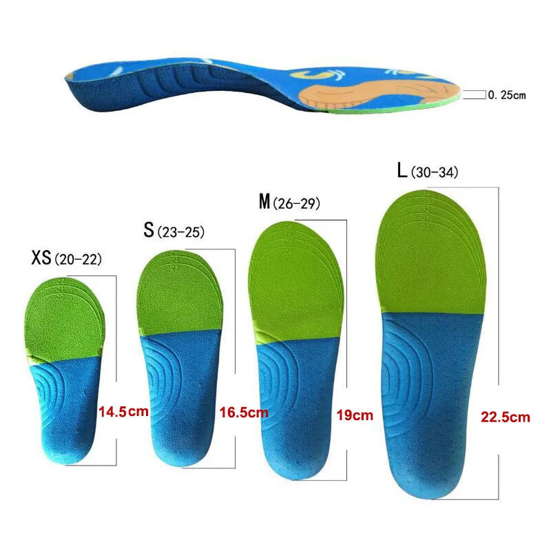 Children’s Arch Support Insoles with Animal Prints