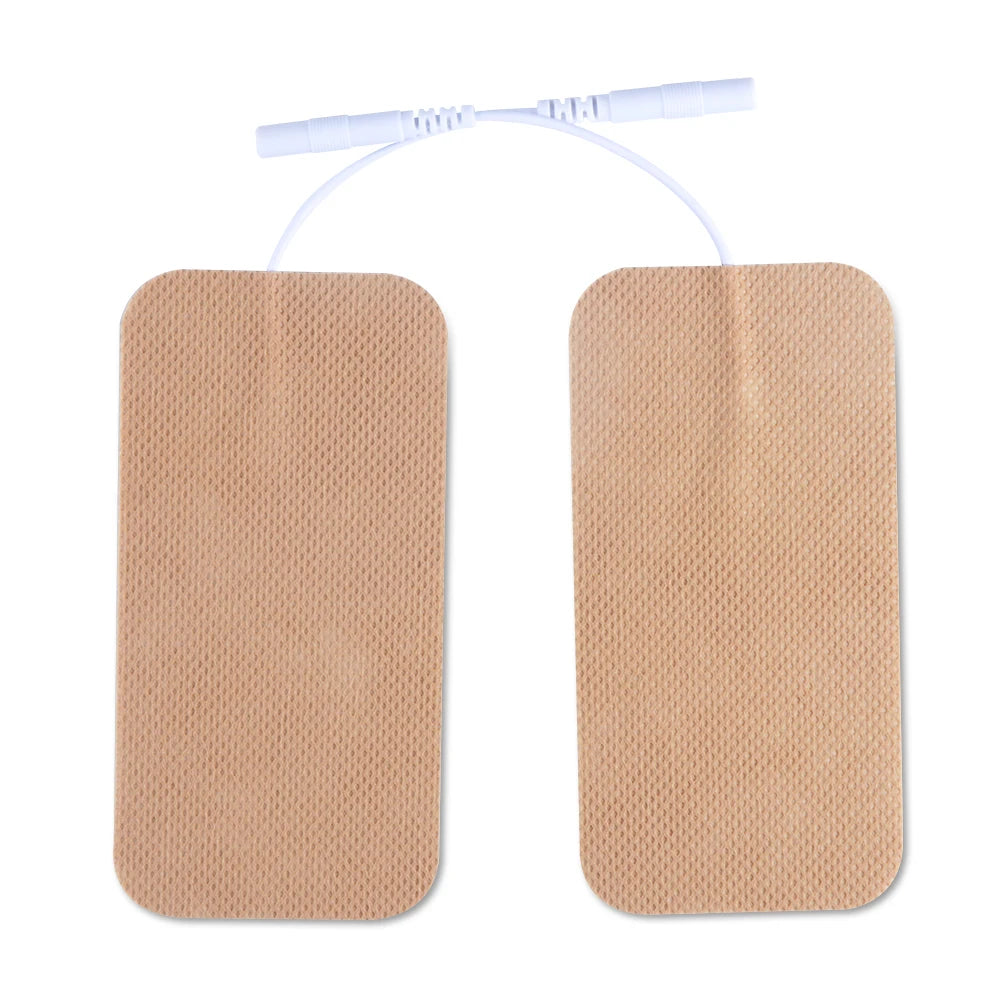 Large TENS Electrode Pads, 4-Piece Set, 2.0 mm Plug Hole