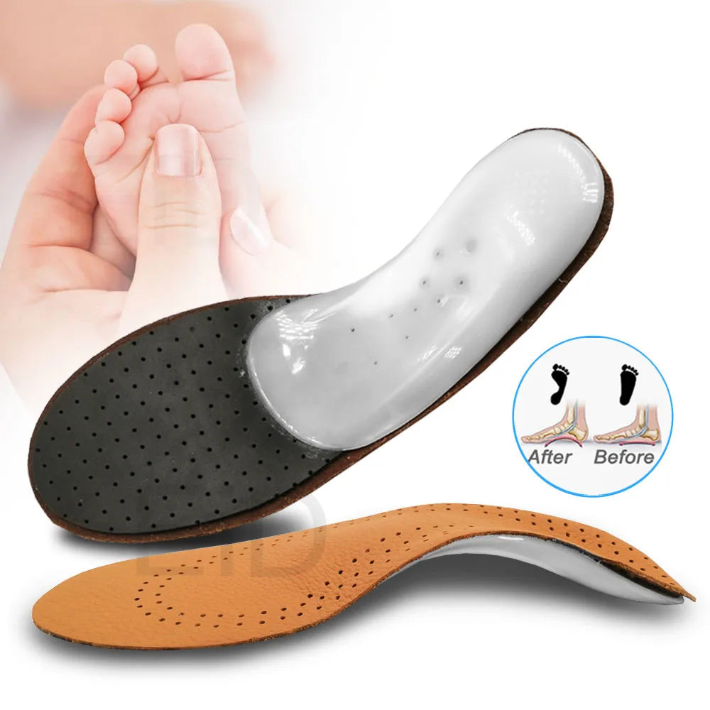Leather Arch Support Insoles for Kids