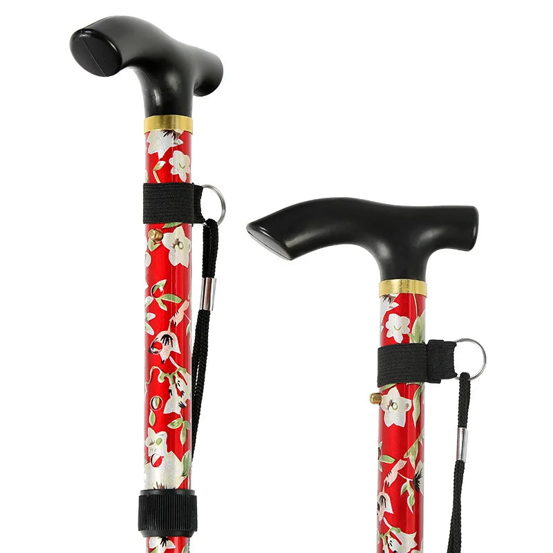 Telescopic Folding Walking Stick with Rubber Tip