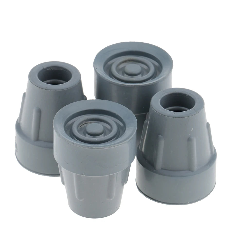 Medwell 4-Piece Anti-Skid Rubber Tips for Canes and Crutches