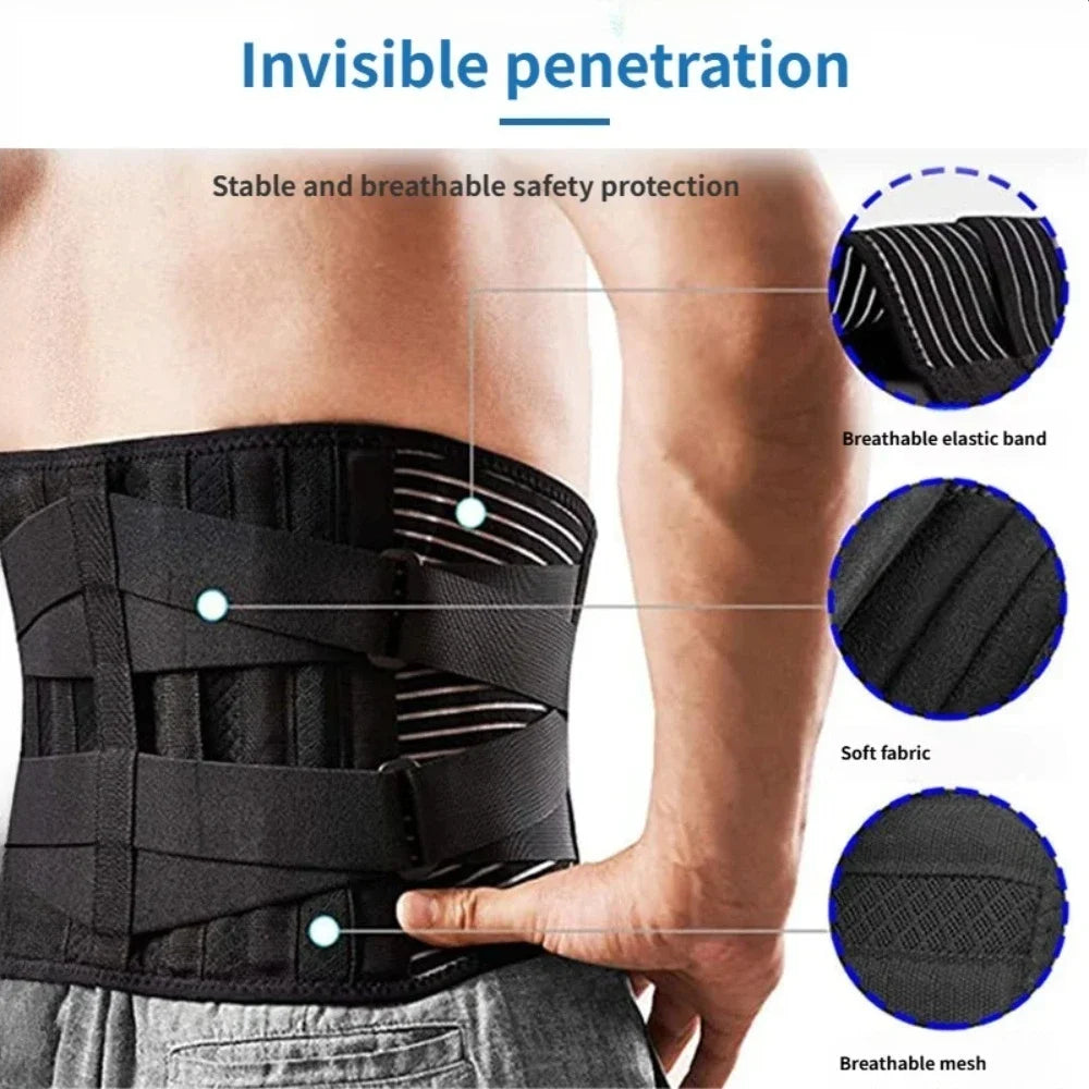 Lumbar Back Belt with Waist and Lower-Back Support
