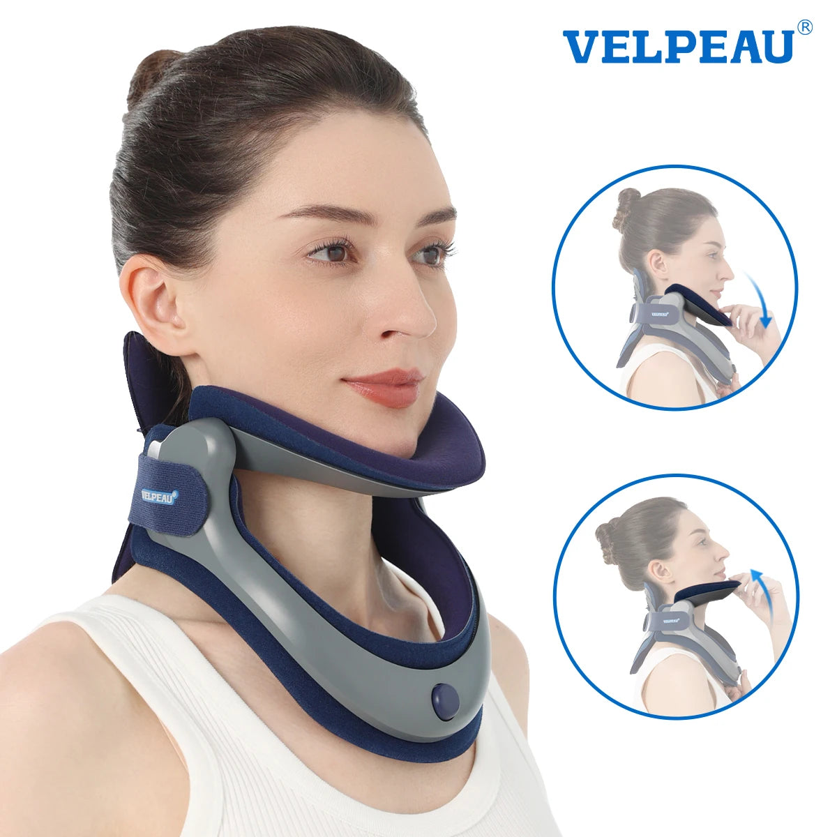 Adjustable Neck Traction Device with Foam Pads