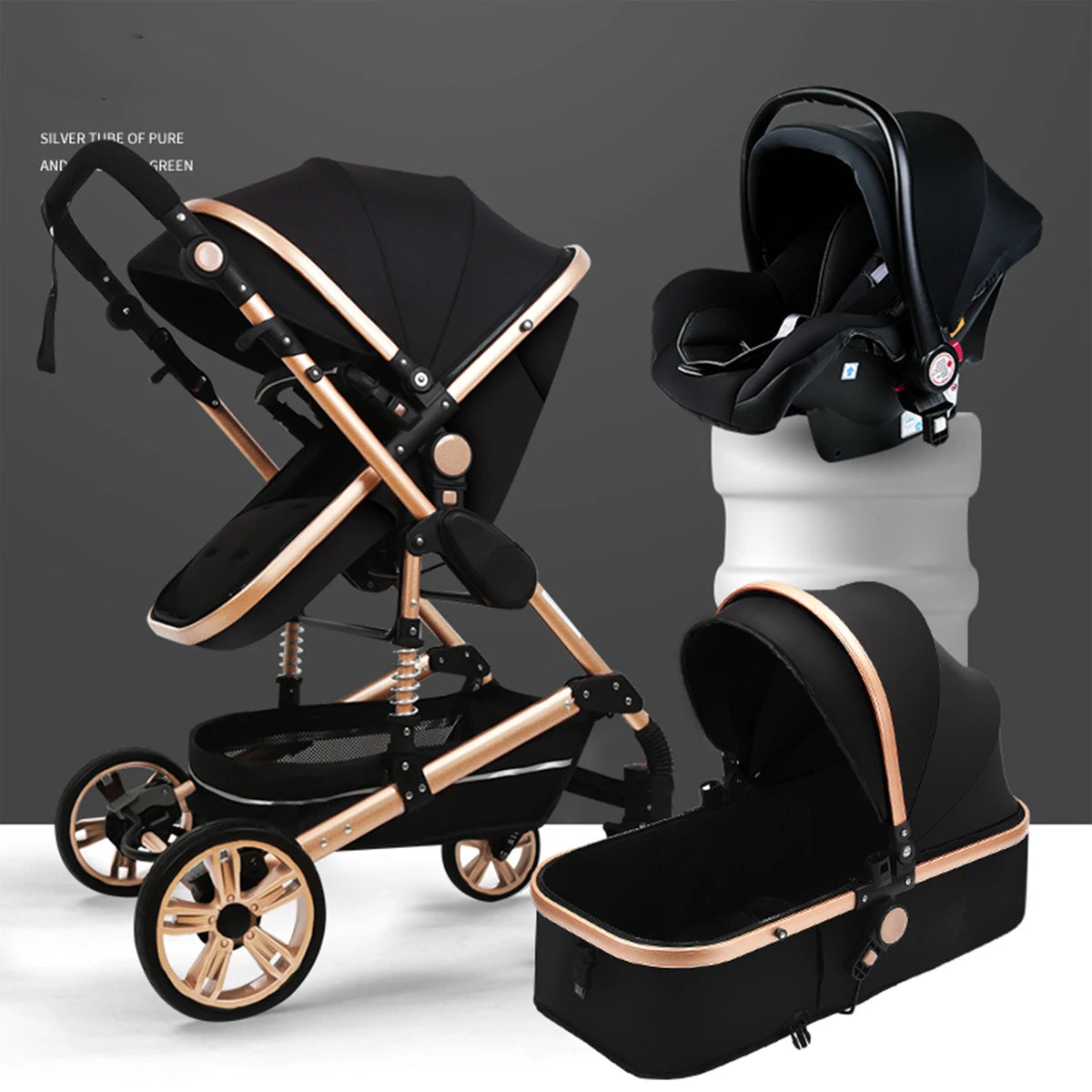 Foldable 3-in-1 Baby Stroller