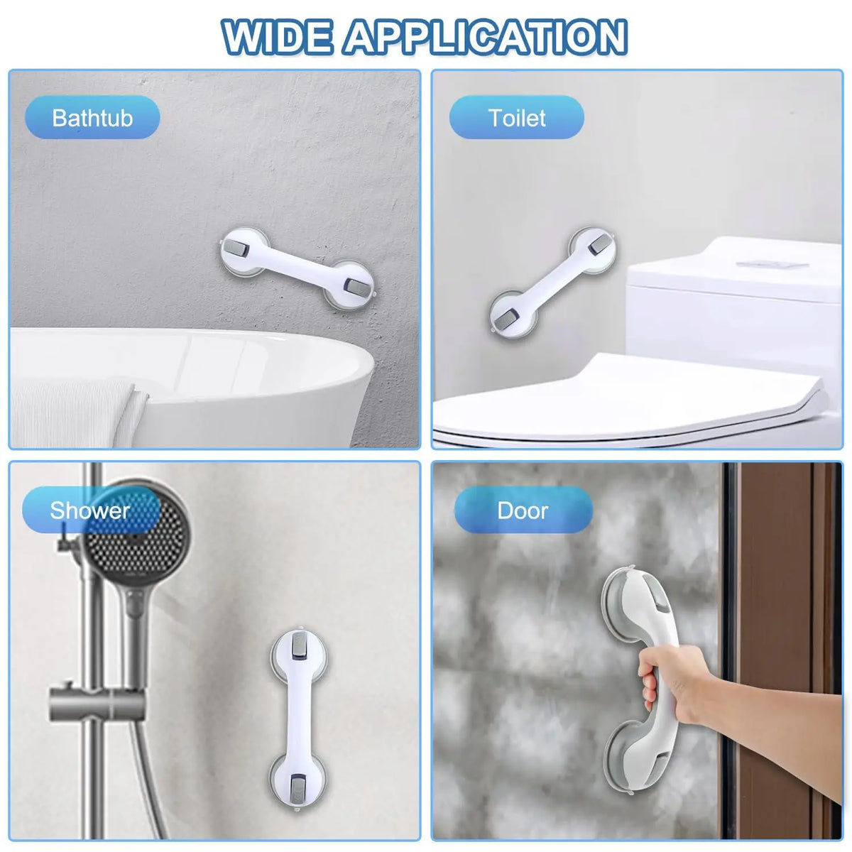 Plastic Suction Cup Shower Grab Bar