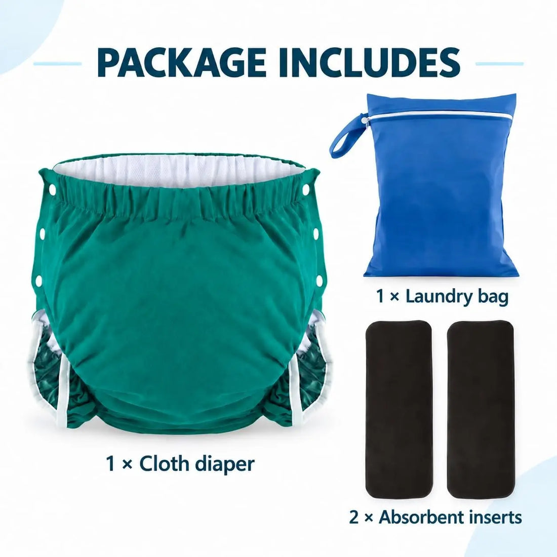 Reusable Adult Cloth Diaper with Inserts