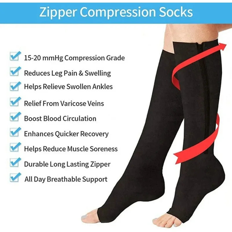 Knee-High Compression Socks for Hiking and Running