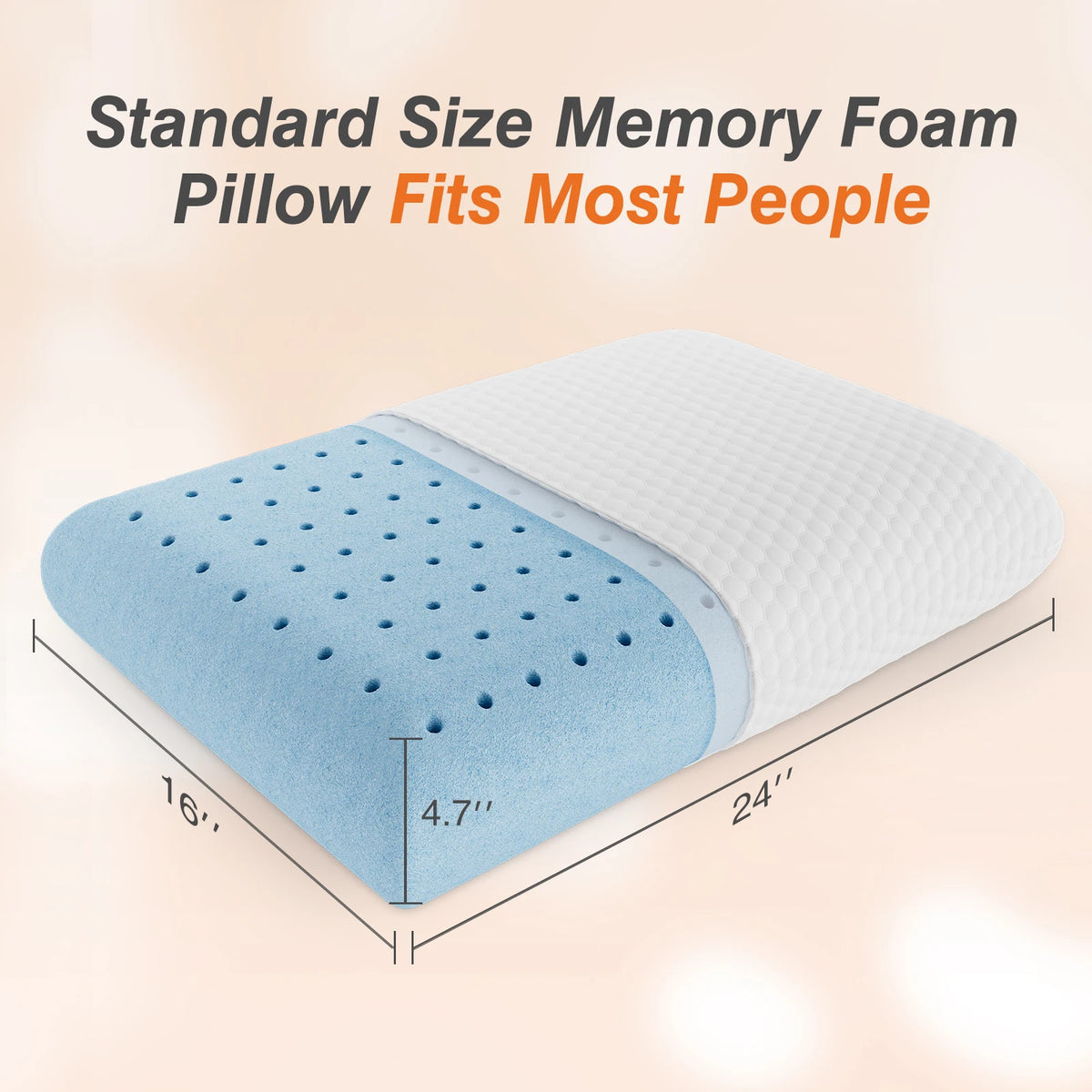 Memory Foam Neck Pillows, 2 Pack