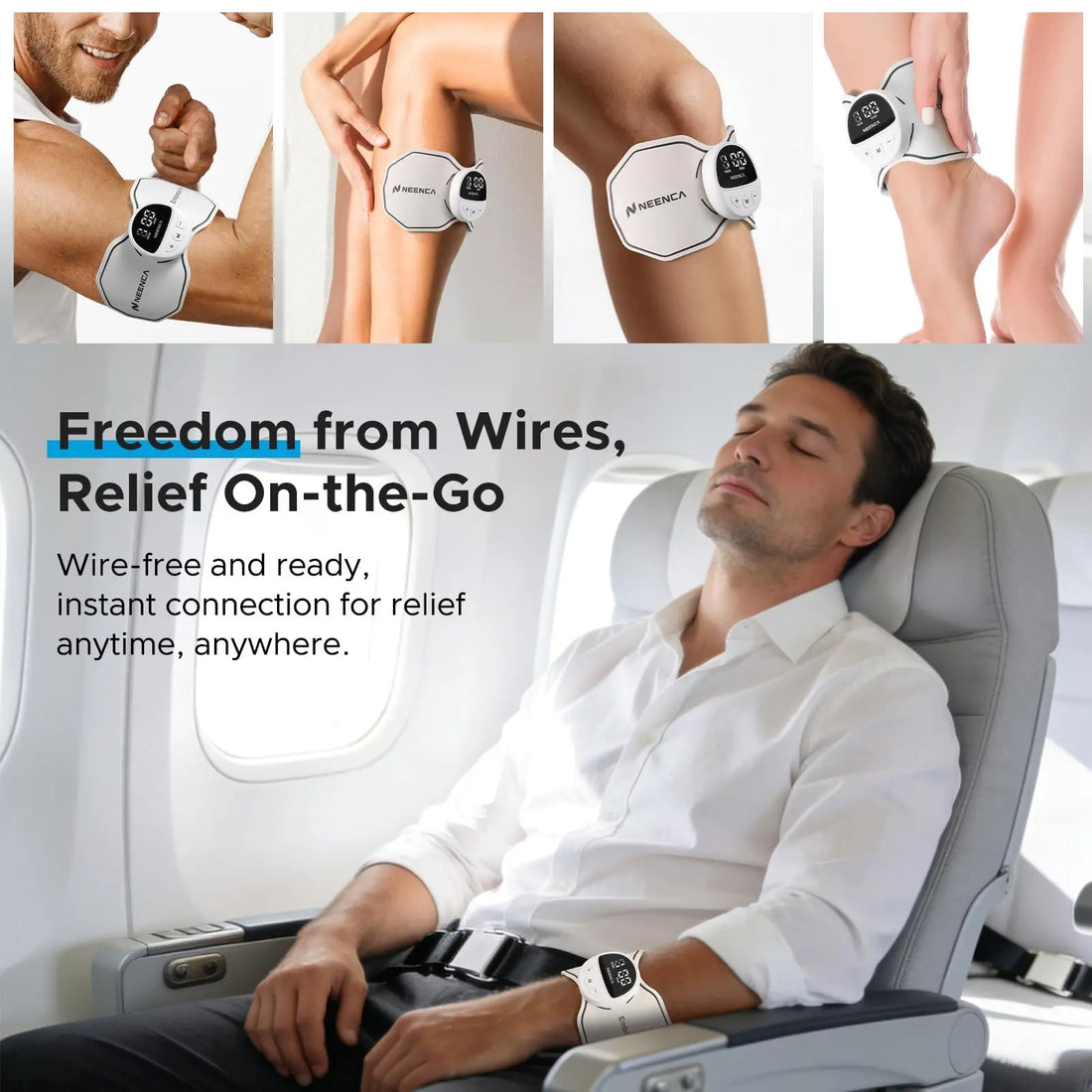 Rechargeable Wireless TENS Unit with 9 Modes