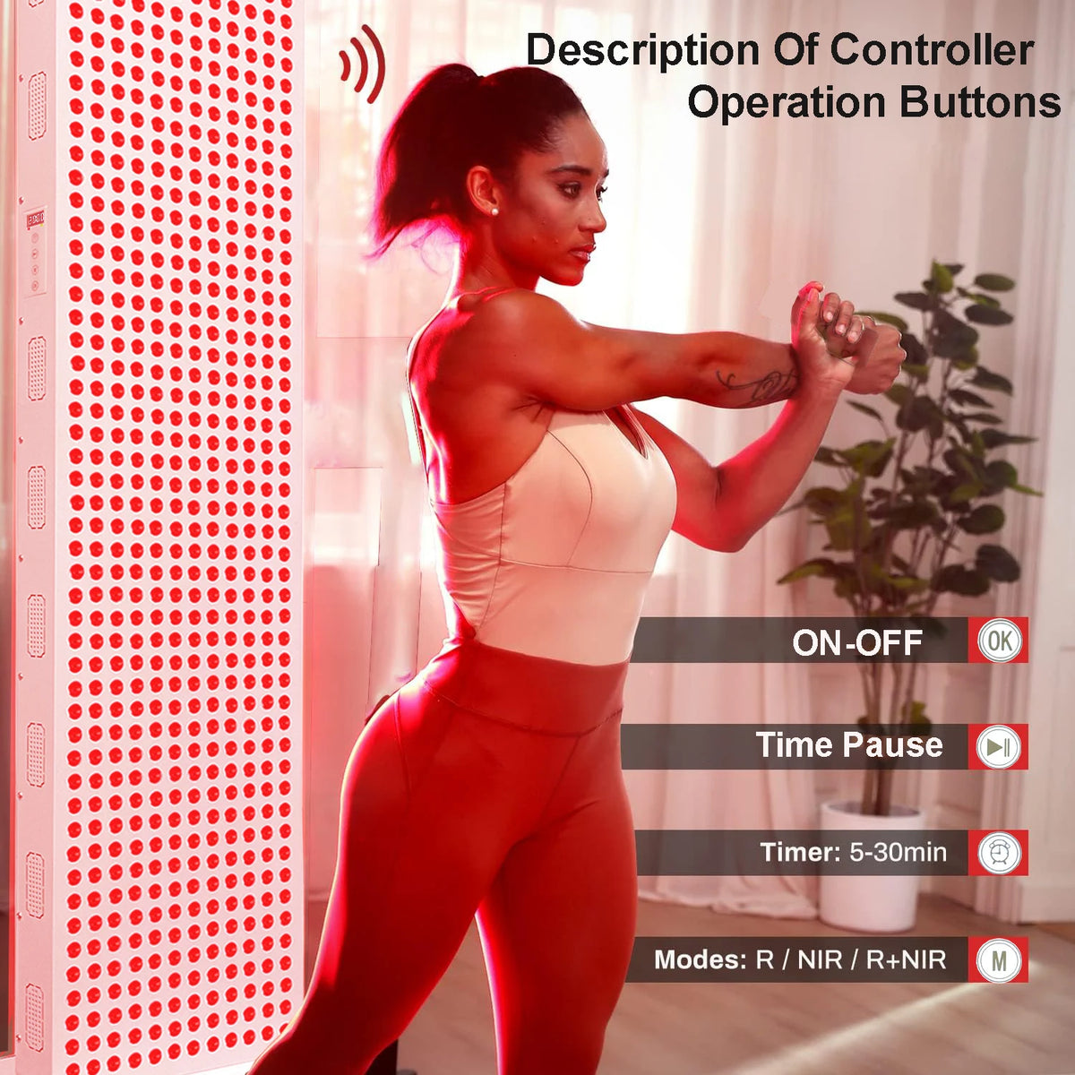 Dual-Chip Red Light Therapy Panel, 660nm & 850nm