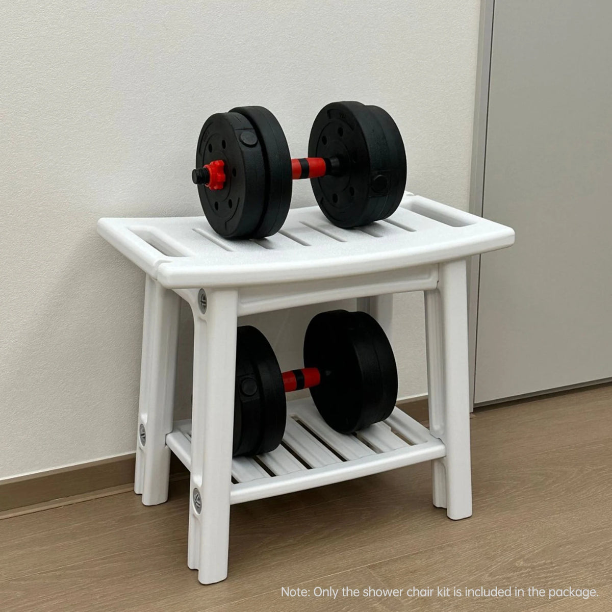Shower Bench with Two-Tier Storage
