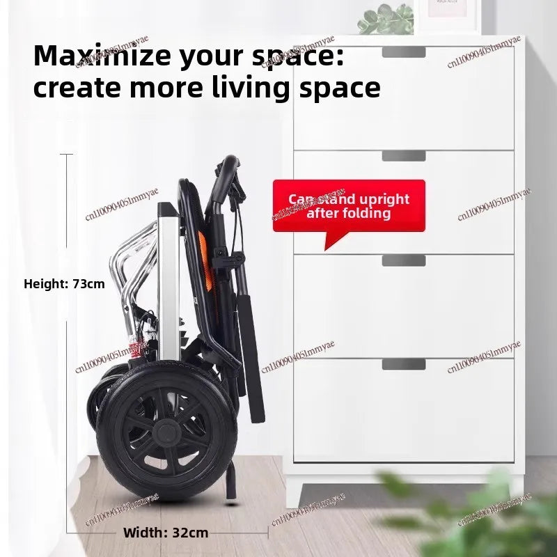 Foldable Manual Wheelchair with Armrests