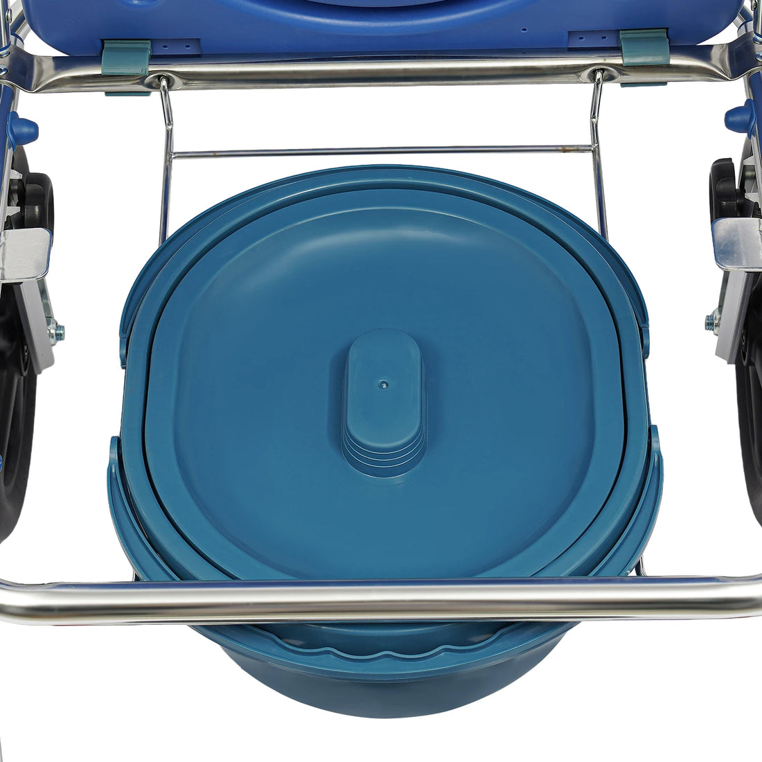Folding Shower Commode Chair with Wheels