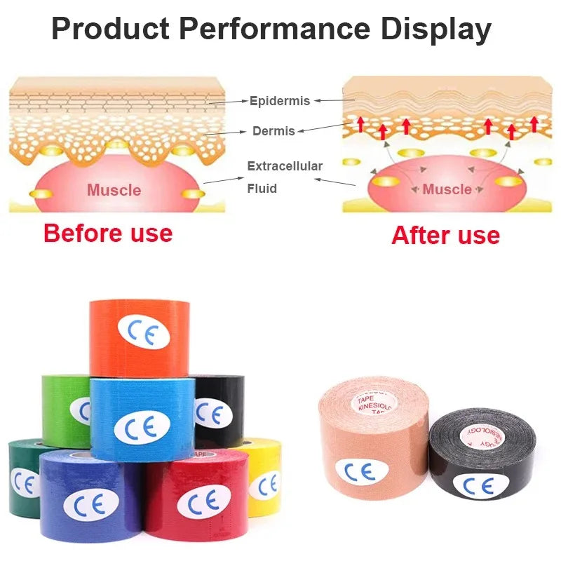 5 m Cotton Kinesiology Tape for Sports and Daily Use