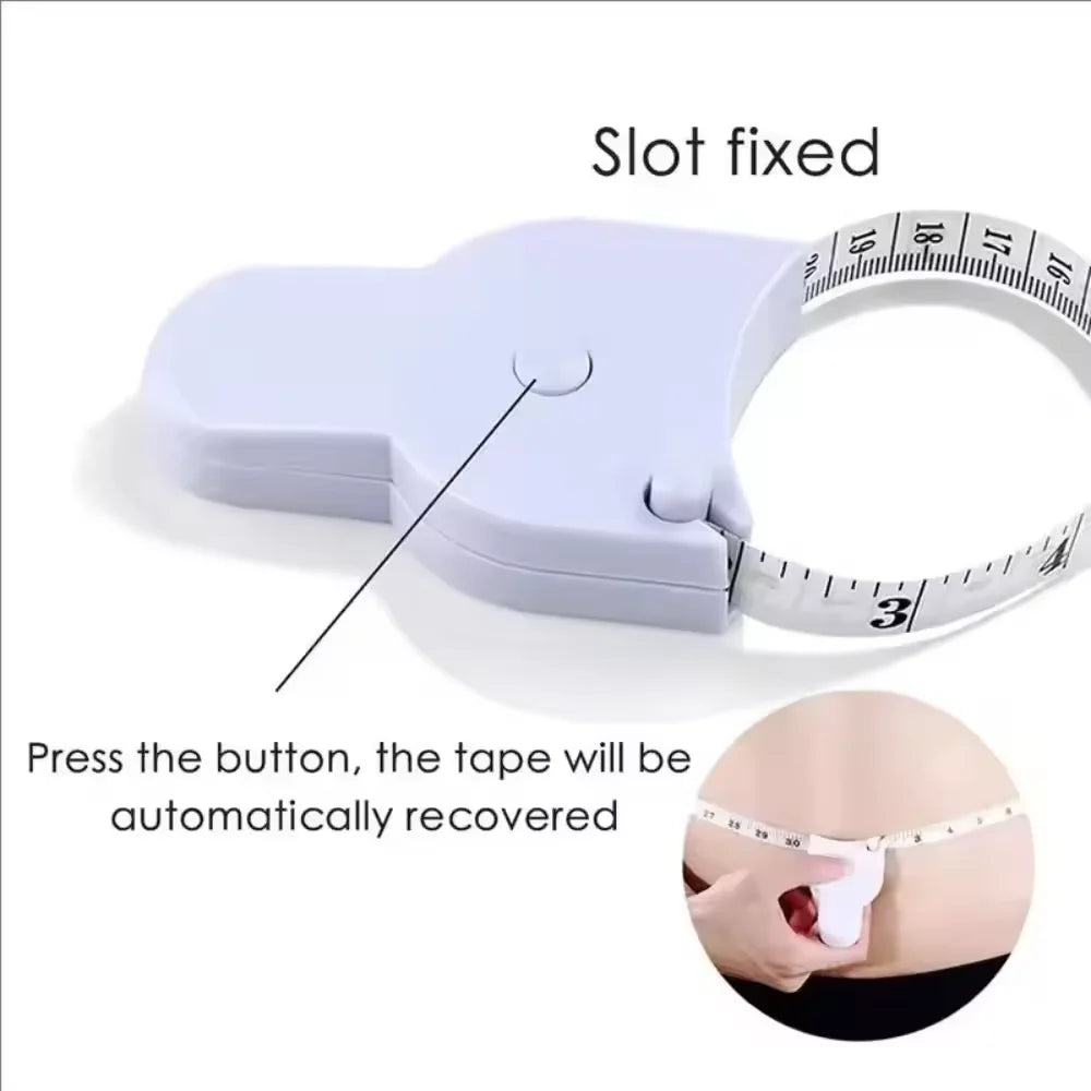 Automatic Retractable Body Measuring Tape, White Centimeter Tape