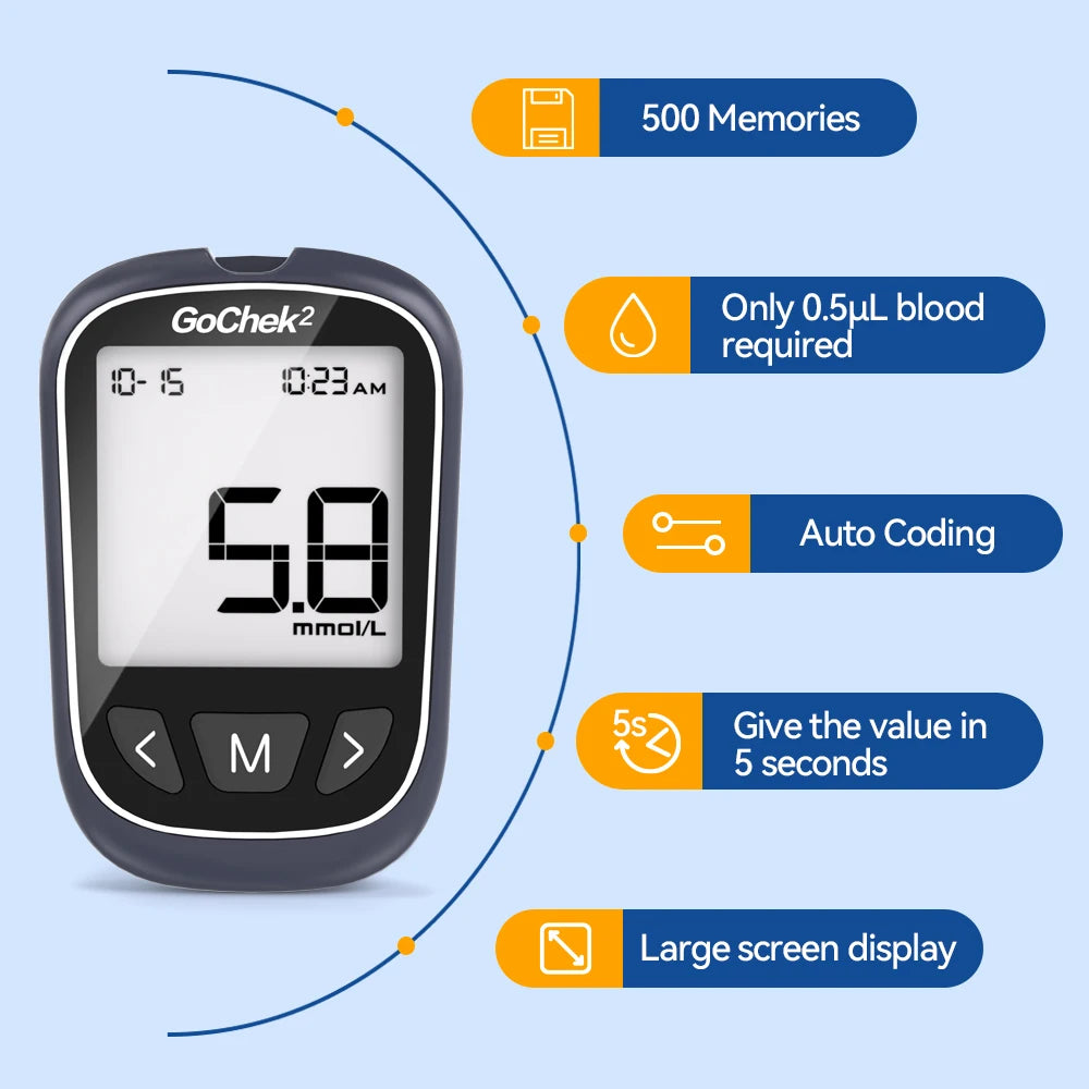 Medwell Gochek2 Blood Glucose Meter Kit