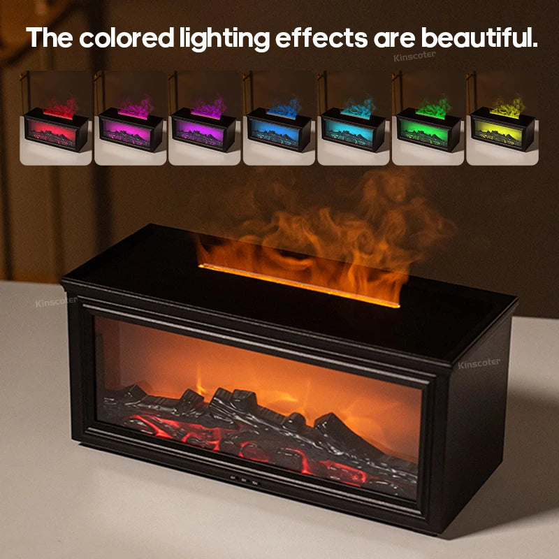 Seven-Color Flame Effect Essential Oil Diffuser