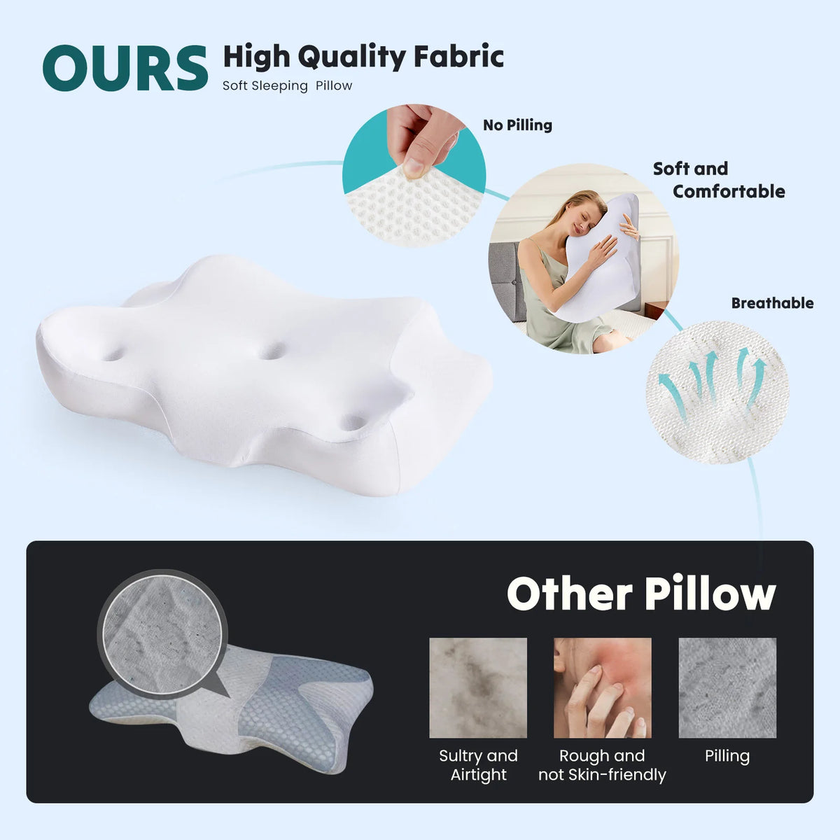Memory Foam Cervical Contour Pillow