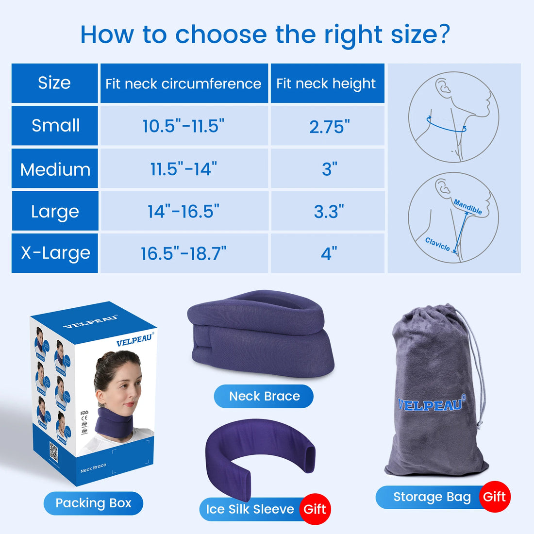 Adjustable Neck Brace for Neck Support