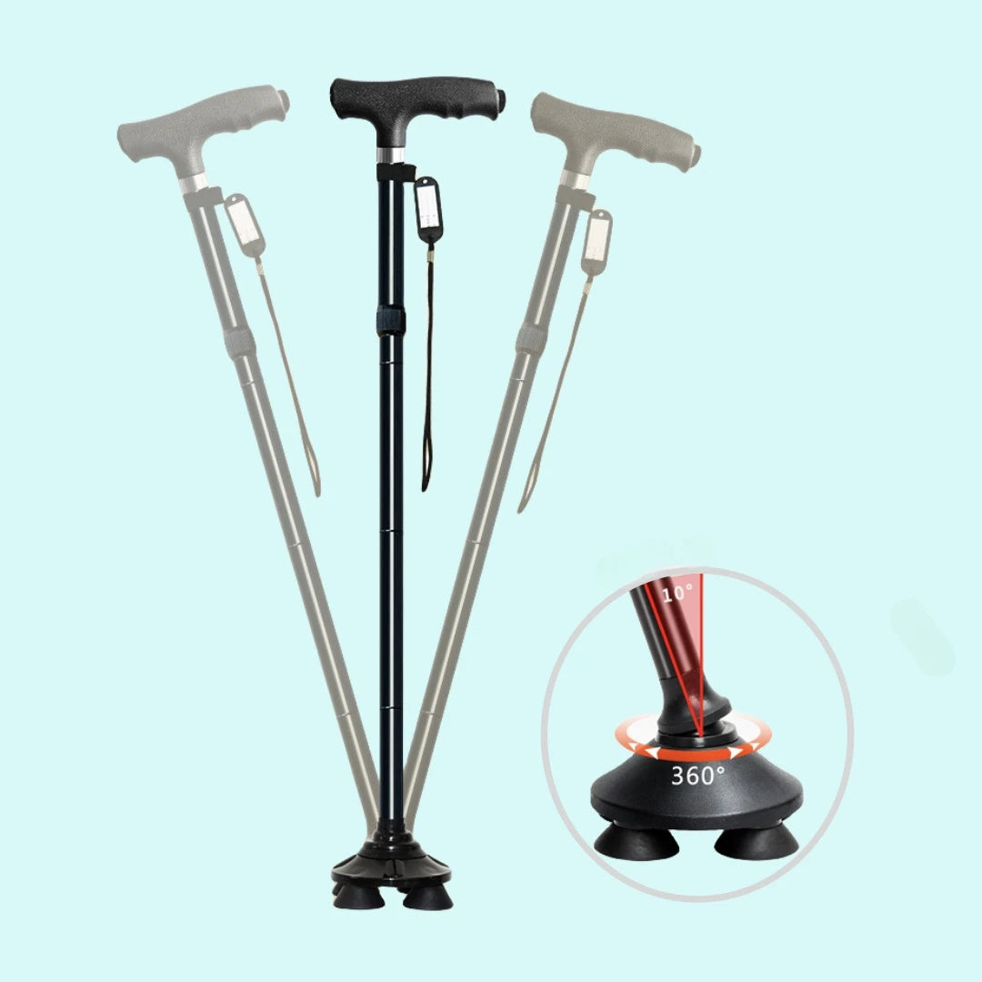 Folding Aluminum Cane with Adjustable Length