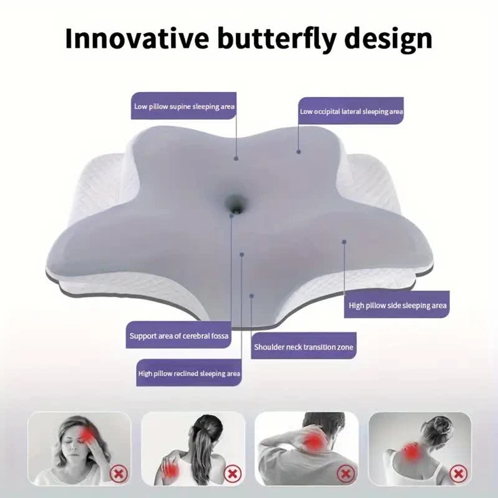 Butterfly-Shaped Memory Foam Neck Pillow