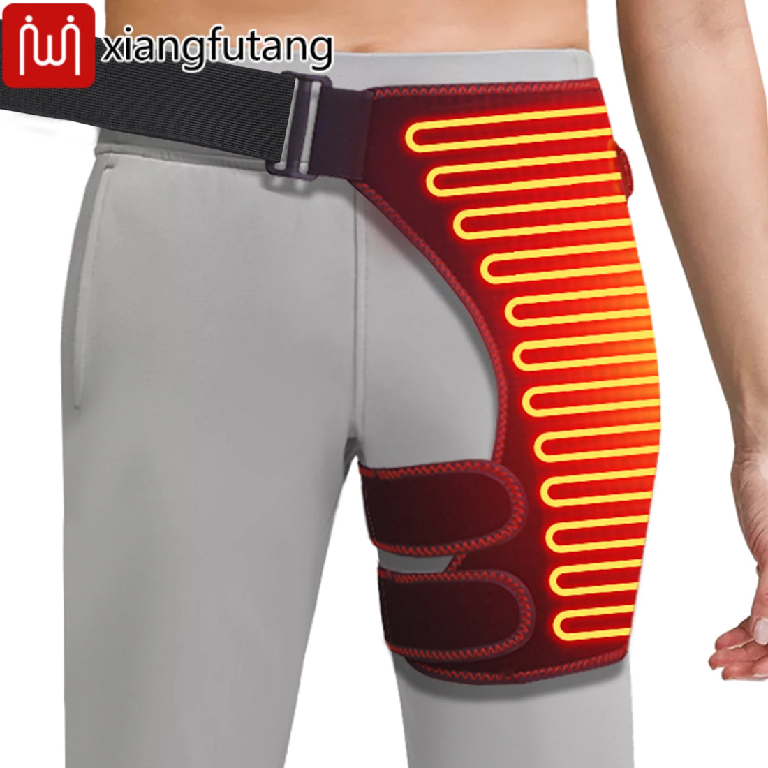 USB Heated Hip Support Brace with 3 Heat Levels