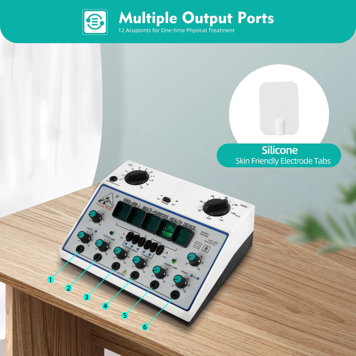 Six-Channel Electric Stimulator with Timer