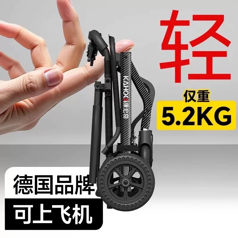 Lightweight Foldable Travel Wheelchair