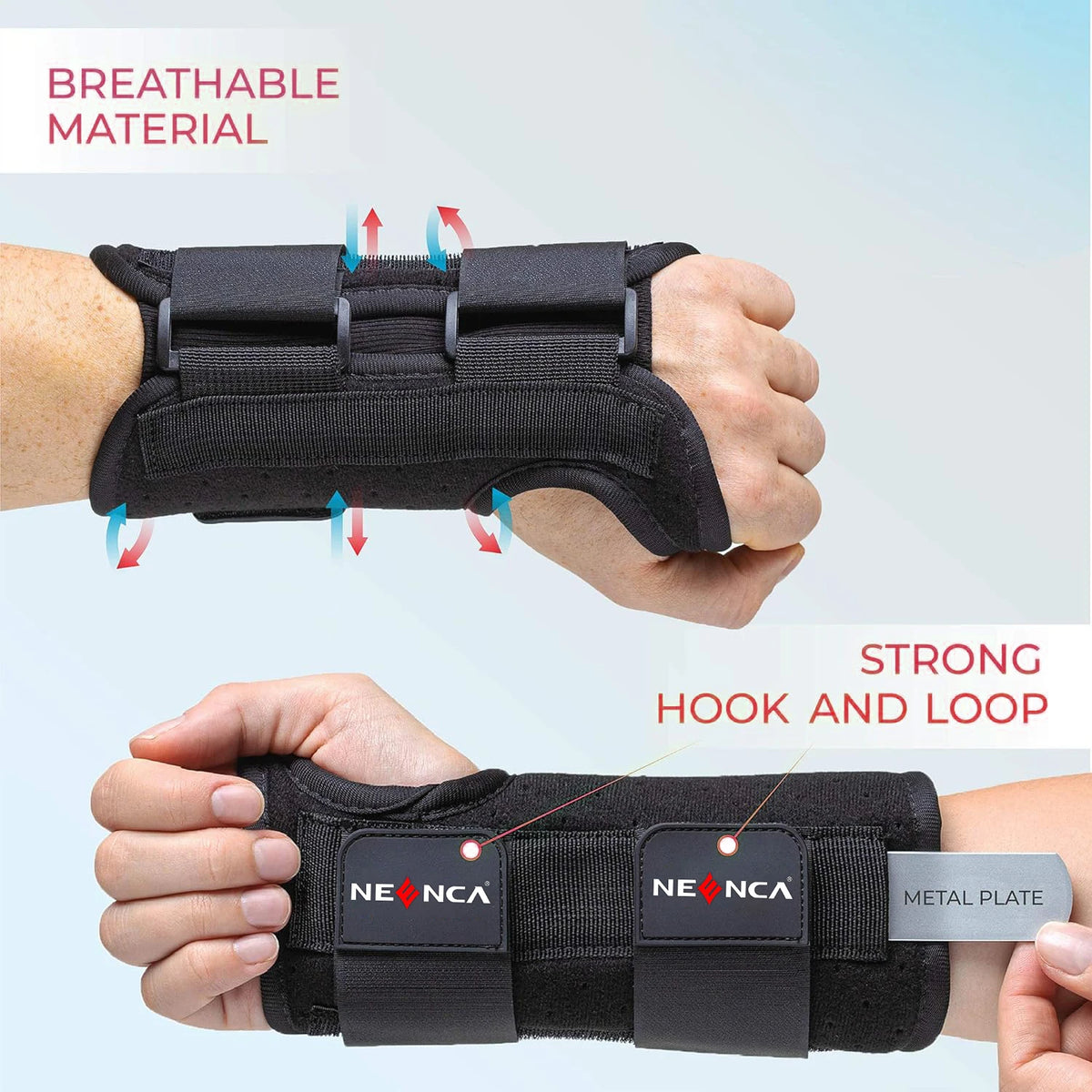 Adjustable Wrist Brace with Metal Splint