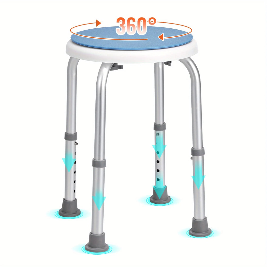 360-Degree Swivel Shower Seat for Bathtub
