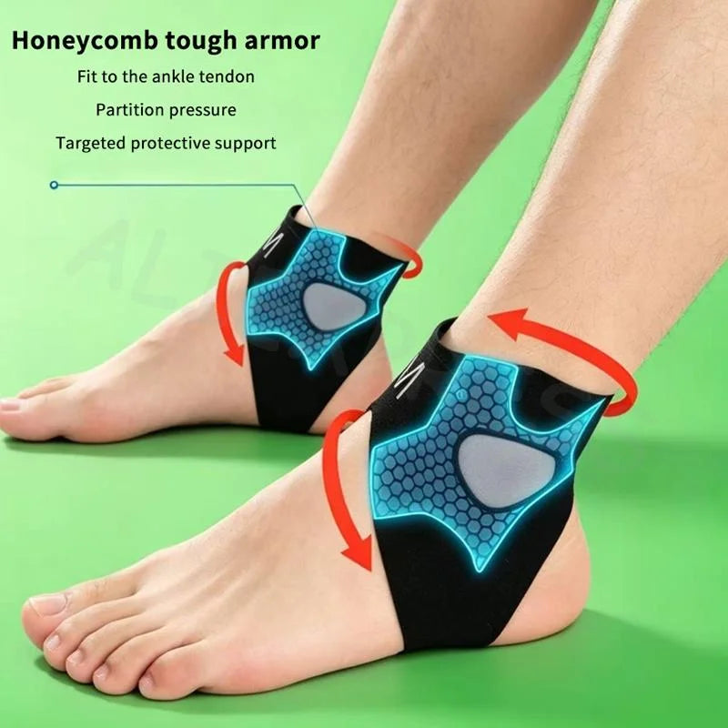 Ankle Brace with Foot Strap and Compression Sleeve