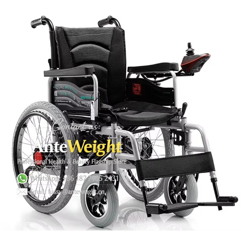 Foldable Lightweight Electric Wheelchair with Anti-Tilt Design