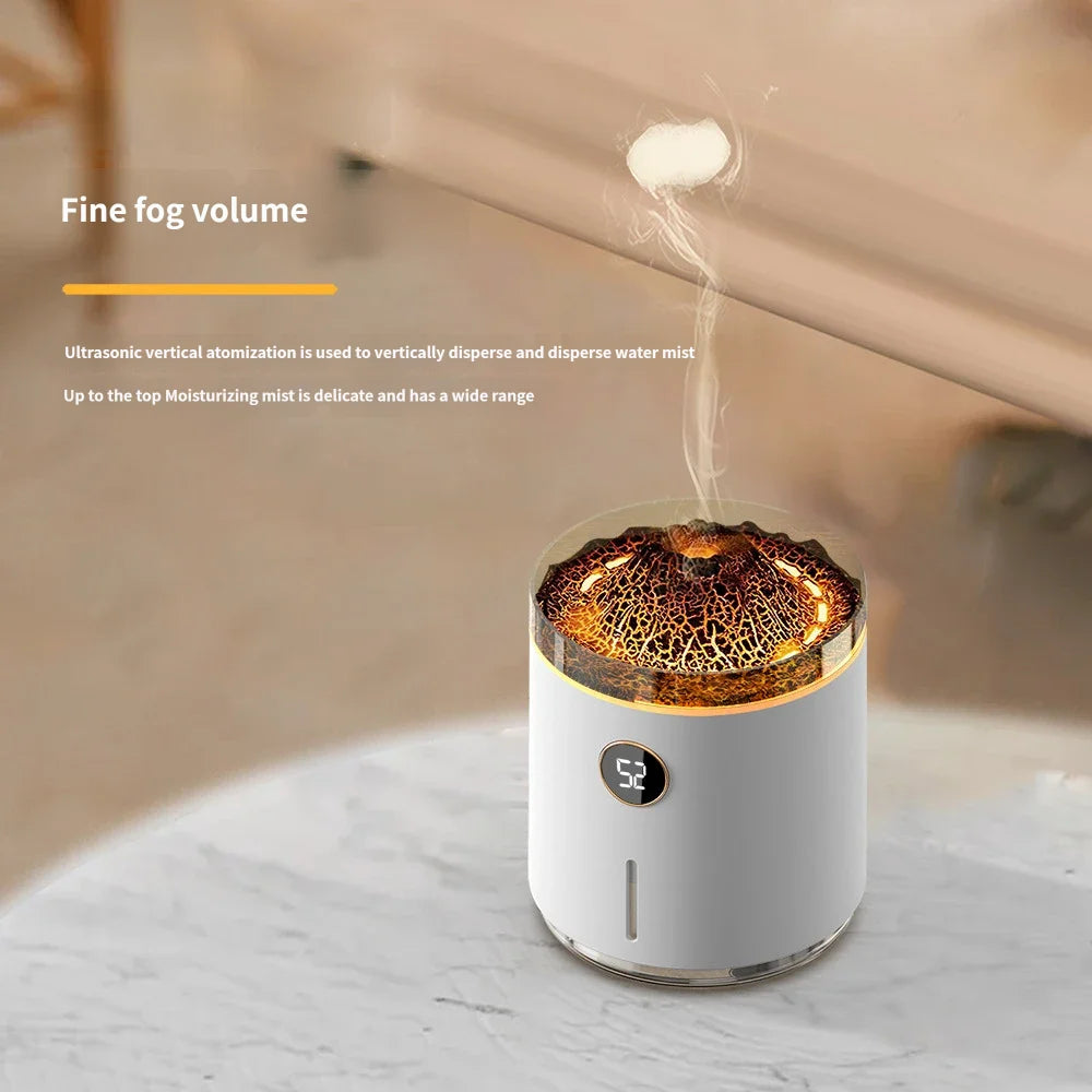 Flame-Style Mist Humidifier and Aroma Diffuser