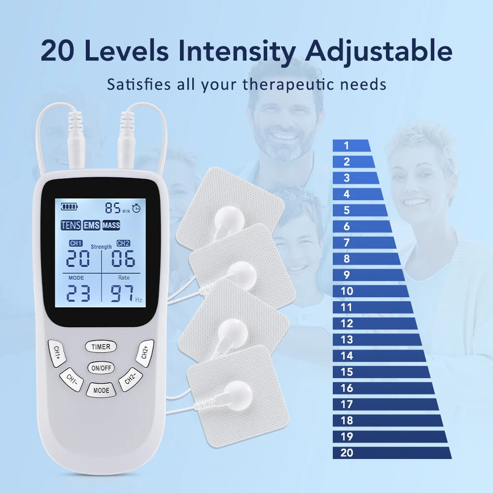 36-Mode Battery-Powered EMS Muscle Stimulator