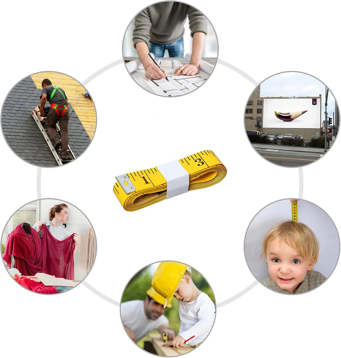 Flexible Double-Scale Sewing Measuring Tape