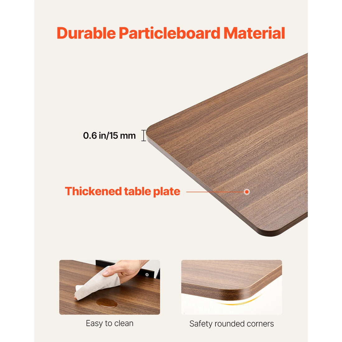 Mobile Overbed Table with Adjustable Height and Angle
