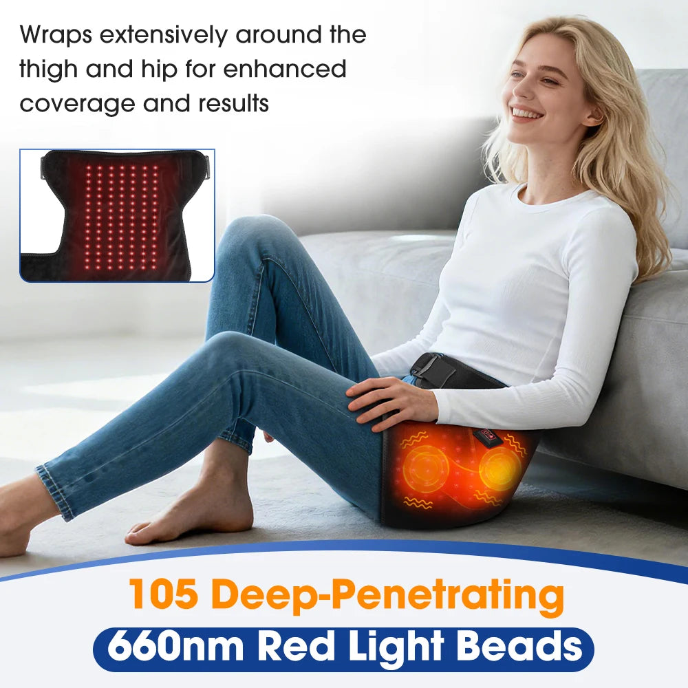 Vibration Massage Belt with Heat and LED Light