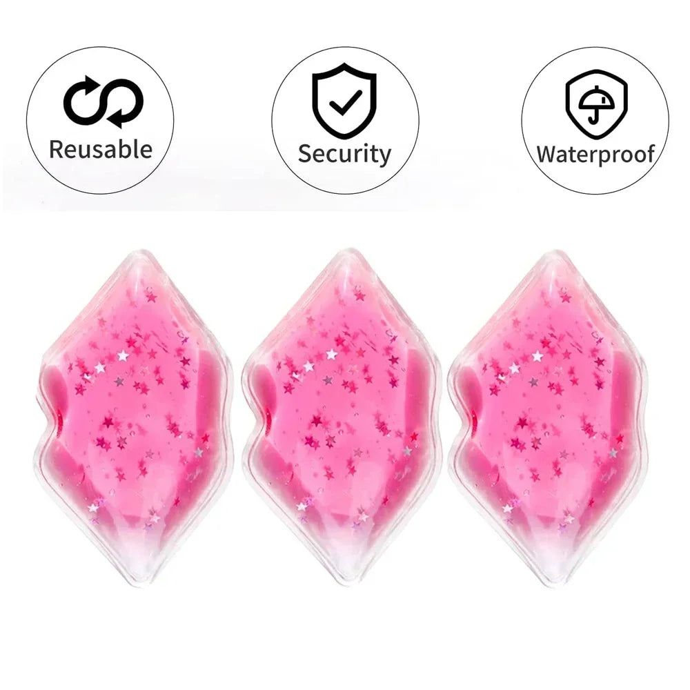 Reusable Lip Gel Cold Packs, 6-Piece Set